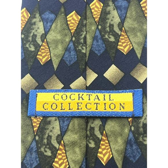 Cocktail Collections by Stonehedge Silk Necktie Chardonnay Geometric Multi-Color - Picture 5 of 9